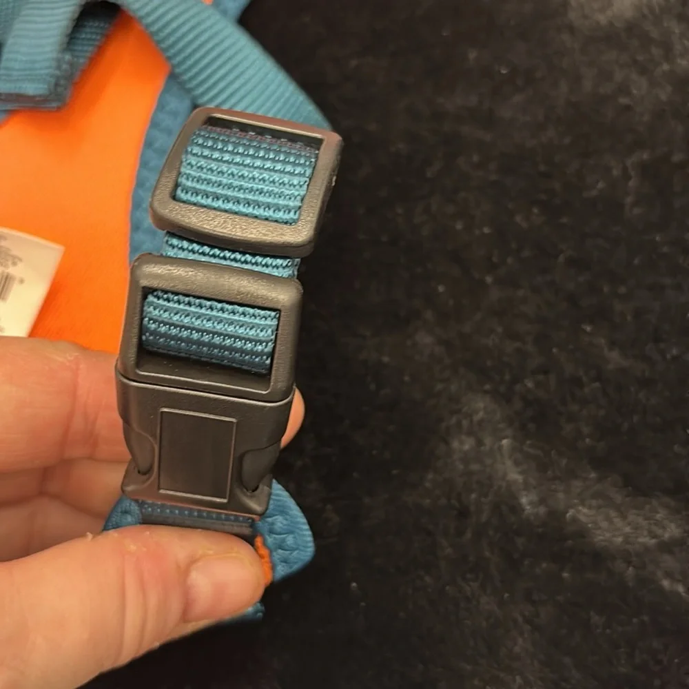 NWT Animal Planet Pets Large Mesh Dog Harness Orange Blue 14” Neck 19-29” Chest